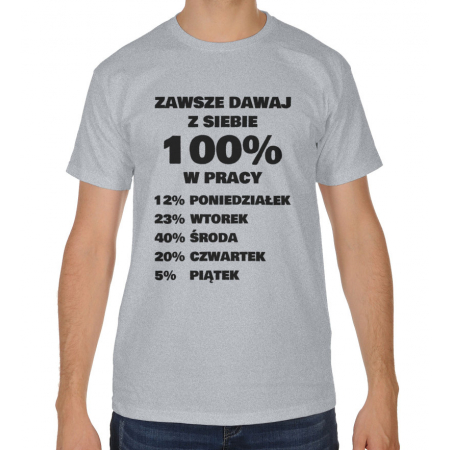 Koszulka męska dzień chłopaka Zawsze dawaj z siebie 100%
